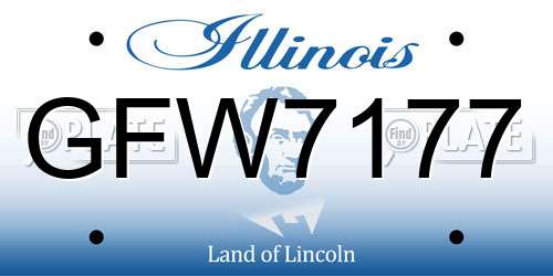 GFW7177 Illinois License Plate