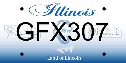 GFX307 Illinois License Plate