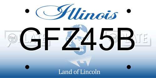GFZ45B Illinois License Plate