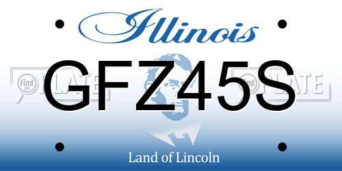 GFZ45S Illinois License Plate