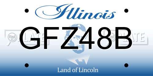 GFZ48B Illinois License Plate