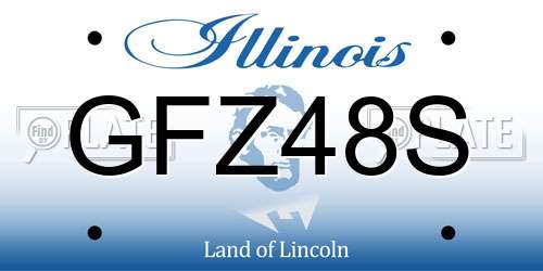 GFZ48S Illinois License Plate