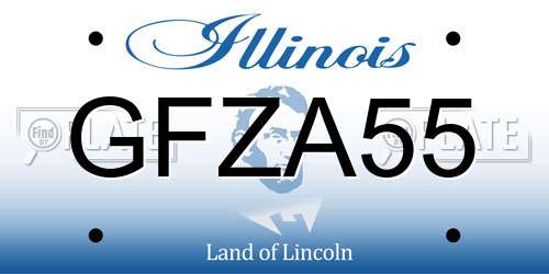 GFZA55 Illinois License Plate