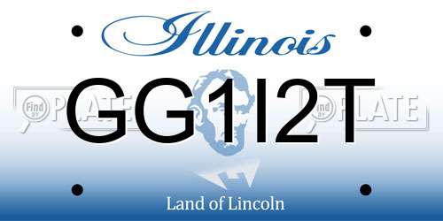 GG1I2T Illinois License Plate