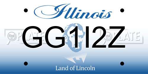 GG1I2Z Illinois License Plate