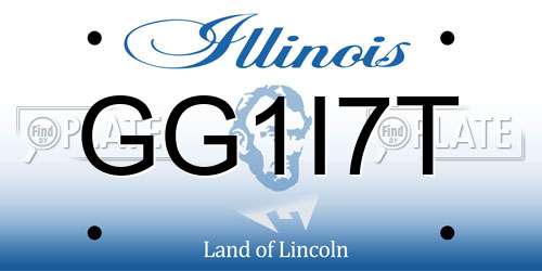 GG1I7T Illinois License Plate