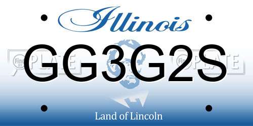 GG3G2S Illinois License Plate