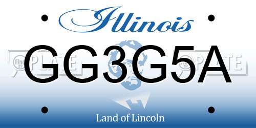GG3G5A Illinois License Plate