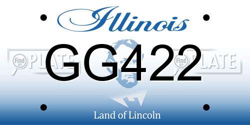 GG422 Illinois License Plate