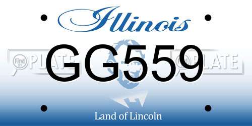 GG559 Illinois License Plate
