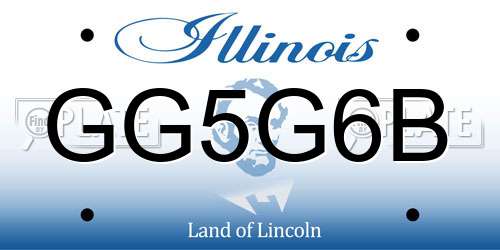 GG5G6B Illinois License Plate