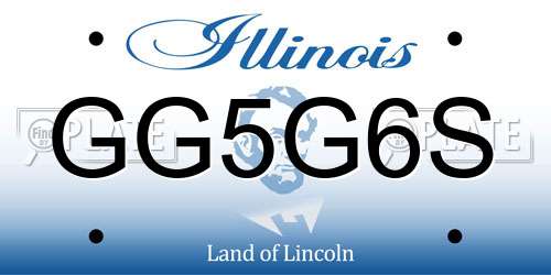 GG5G6S Illinois License Plate