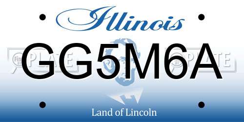 GG5M6A Illinois License Plate