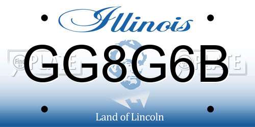 GG8G6B Illinois License Plate