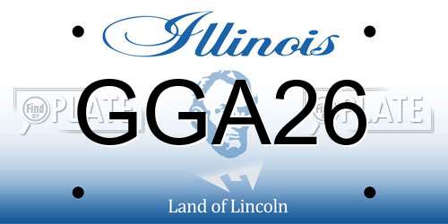 GGA26 Illinois License Plate