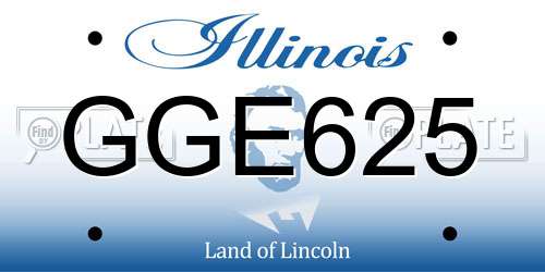 GGE625 Illinois License Plate