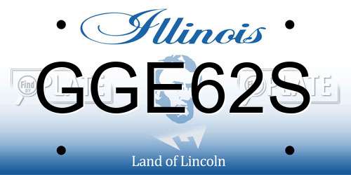 GGE62S Illinois License Plate