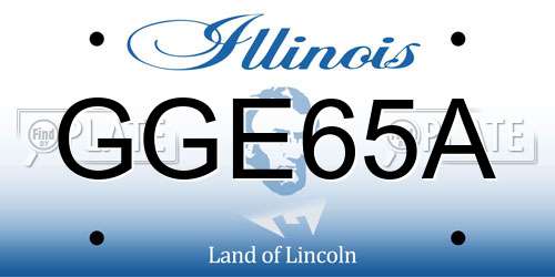 GGE65A Illinois License Plate