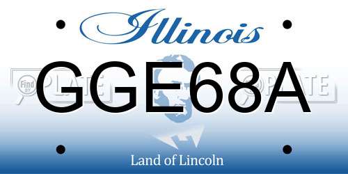 GGE68A Illinois License Plate