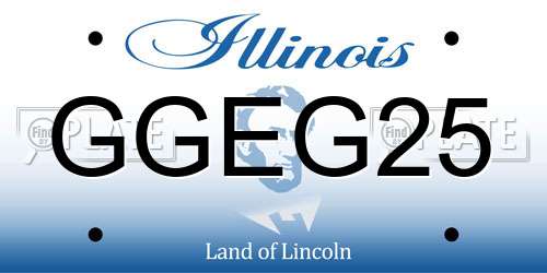 GGEG25 Illinois License Plate
