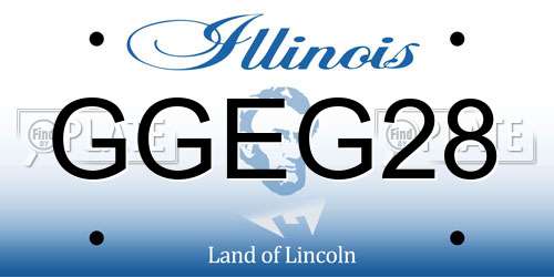 GGEG28 Illinois License Plate