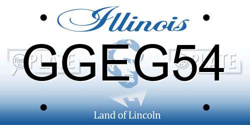 GGEG54 Illinois License Plate