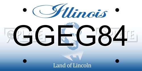GGEG84 Illinois License Plate