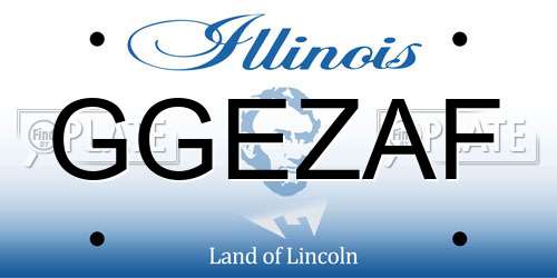 GGEZAF Illinois License Plate