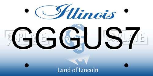 GGGUS7 Illinois License Plate