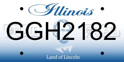 GGH2182 Illinois License Plate