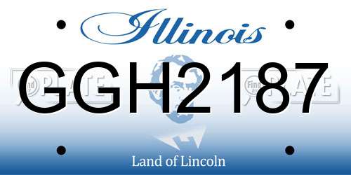 GGH2187 Illinois License Plate