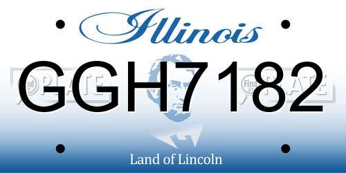 GGH7182 Illinois License Plate