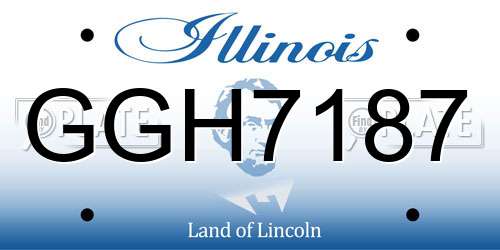 GGH7187 Illinois License Plate