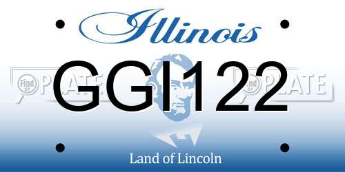 GGI122 Illinois License Plate