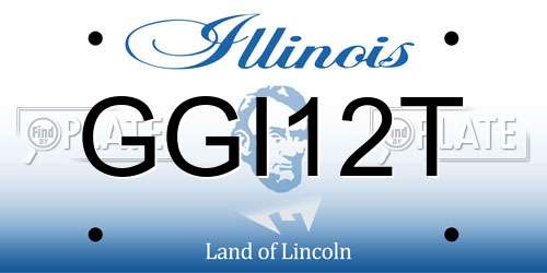 GGI12T Illinois License Plate