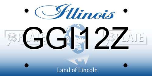 GGI12Z Illinois License Plate