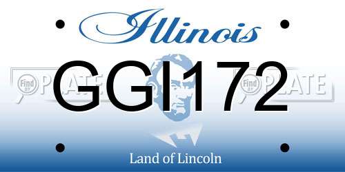 GGI172 Illinois License Plate