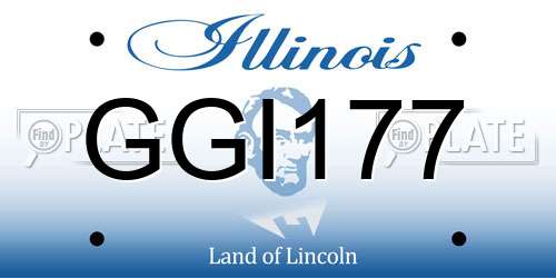 GGI177 Illinois License Plate
