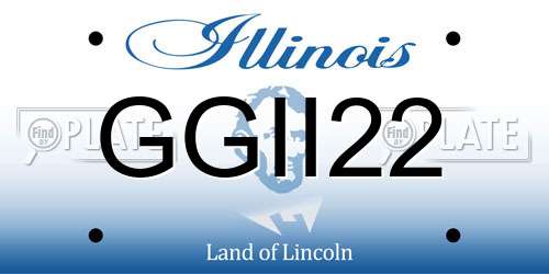 GGII22 Illinois License Plate