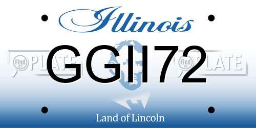 GGII72 Illinois License Plate