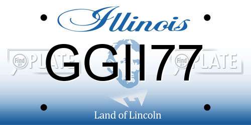 GGII77 Illinois License Plate