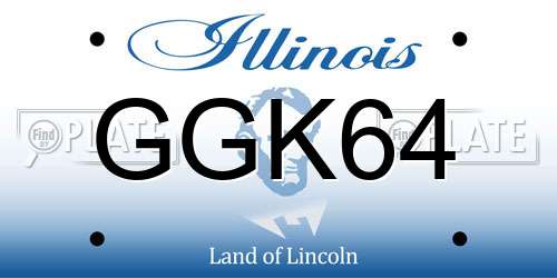 GGK64 Illinois License Plate