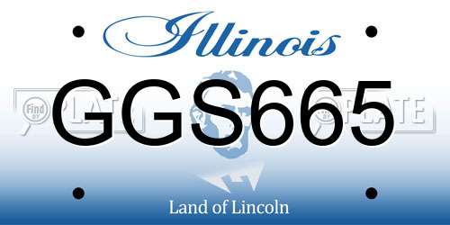 GGS665 Illinois License Plate