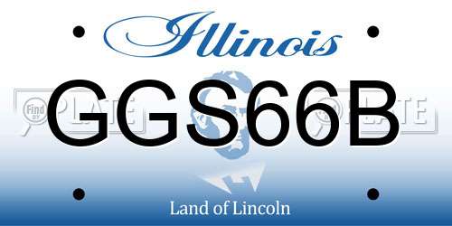 GGS66B Illinois License Plate