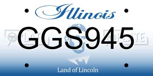 GGS945 Illinois License Plate