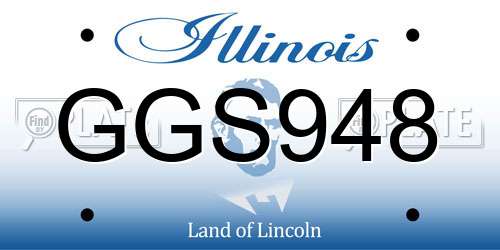 GGS948 Illinois License Plate