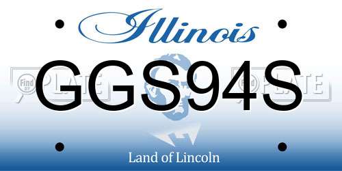 GGS94S Illinois License Plate