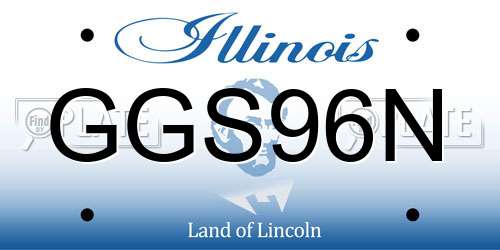 GGS96N Illinois License Plate