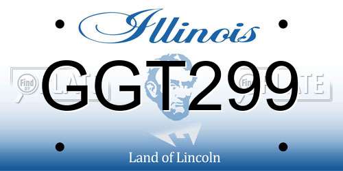 GGT299 Illinois License Plate