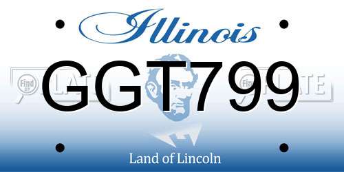 GGT799 Illinois License Plate